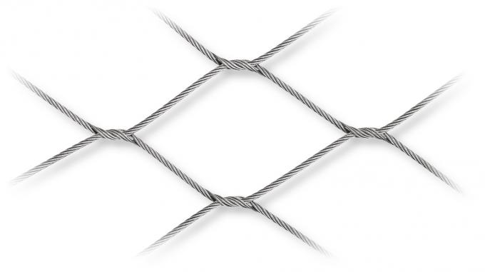 橋柵および手すりのステンレス鋼のフェルール ロープの網60x60mm 2