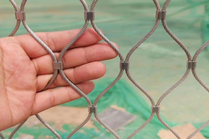 橋柵および手すりのステンレス鋼のフェルール ロープの網60x60mm 1